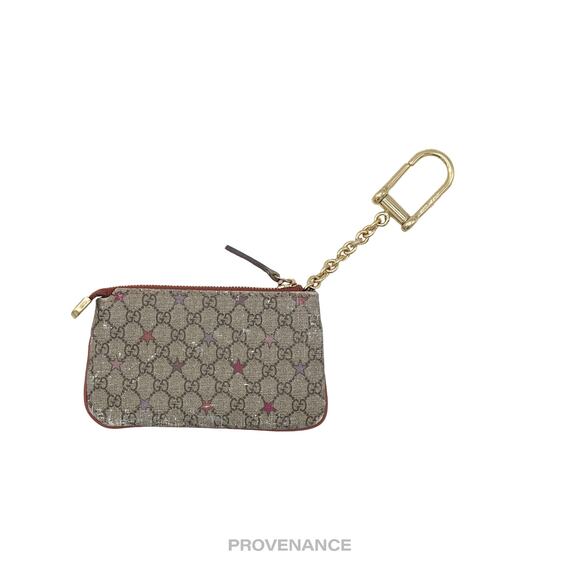 🔴 Gucci Key Pouch Cles - Micro GG Supreme Stars Red - Picture 2 of 7